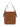 The Sanctuary Clothing slouchy shoulder bag cartouche features a brown suede, square shape with dark leather shoulder straps and silver studs on the sides, shown against a white background.