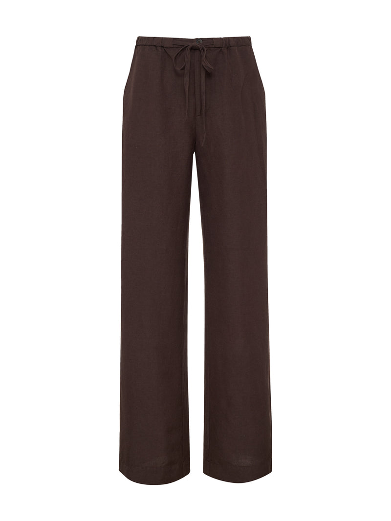 Shoreline Linen Pant Rich Soil alt 5