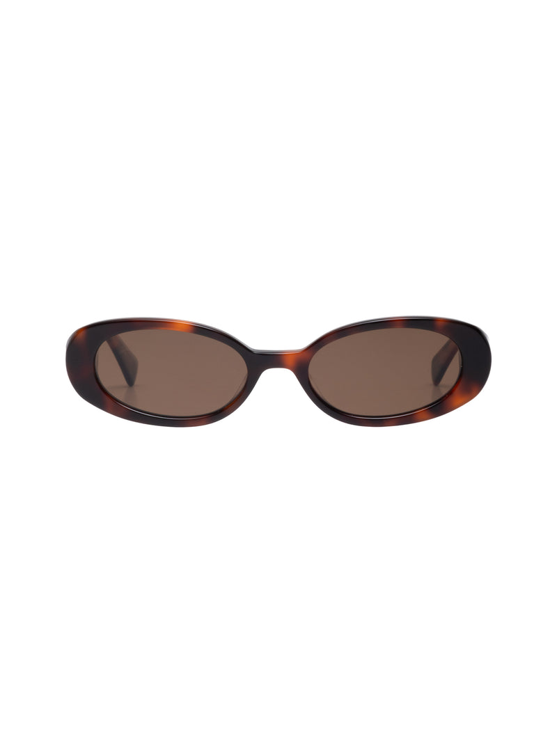 Carolyn Oval Sunglasses in Tortoise