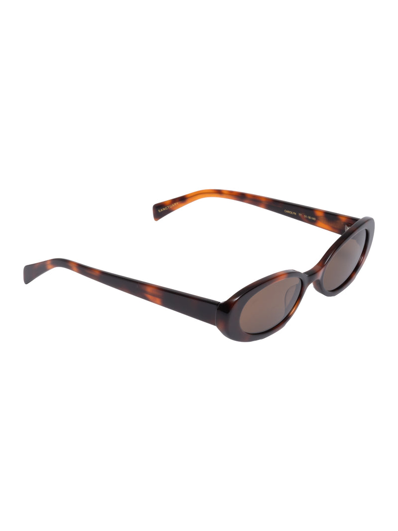 Carolyn Oval Sunglasses in Tortoise alt 1