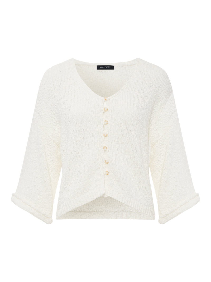 I'm Yours Button Front Sweater Chalk alt 6