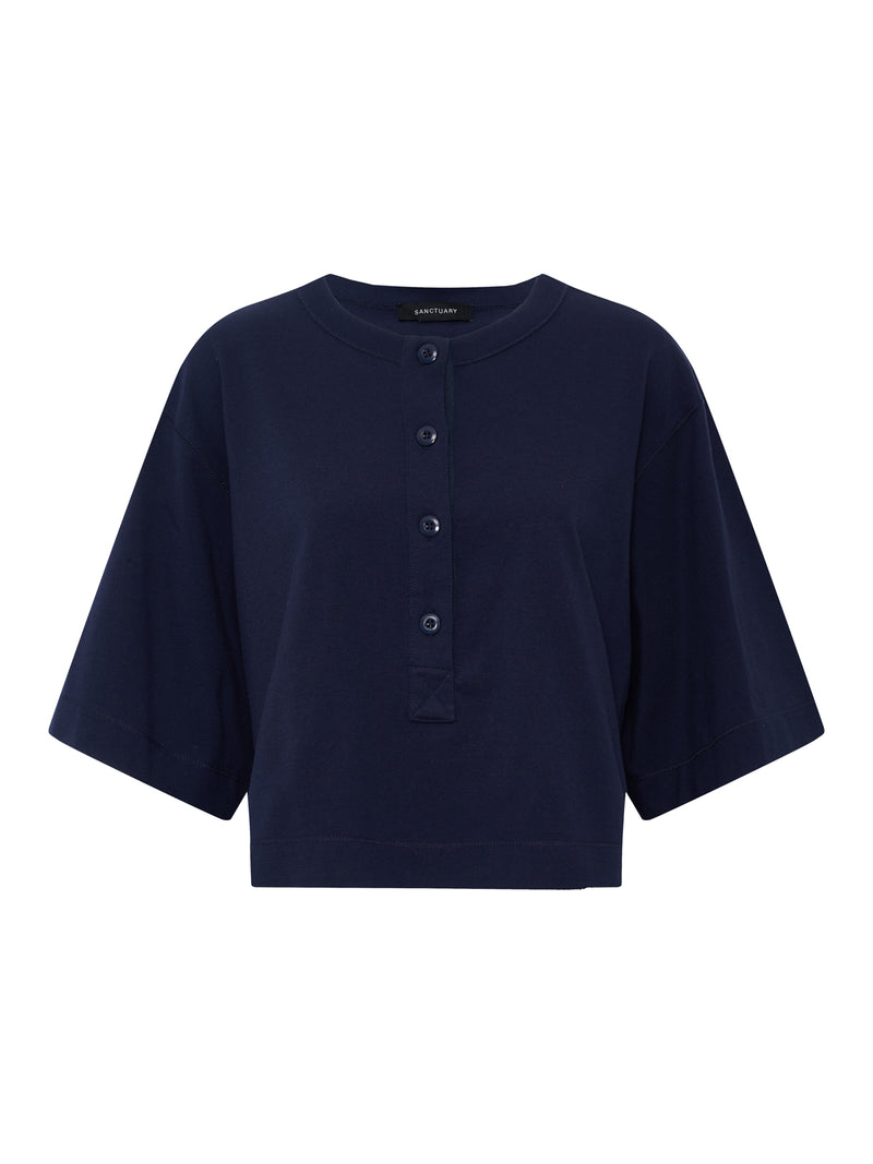 Freya Placket Tee Navy Blazer alt 5