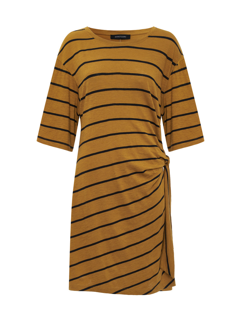 Easier Together Tie Knit Dress Cumin/Black Stripe alt 6