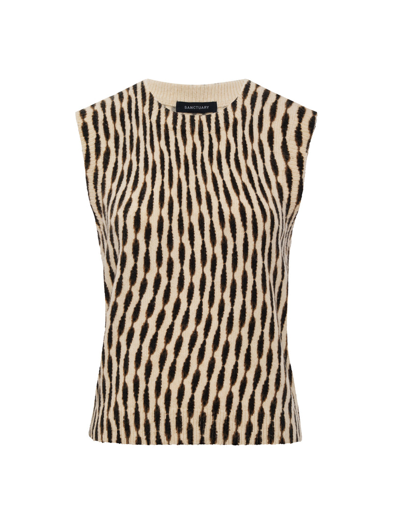 Soft Printed Shell Sweater Inkblot Petite Sizing alt 6