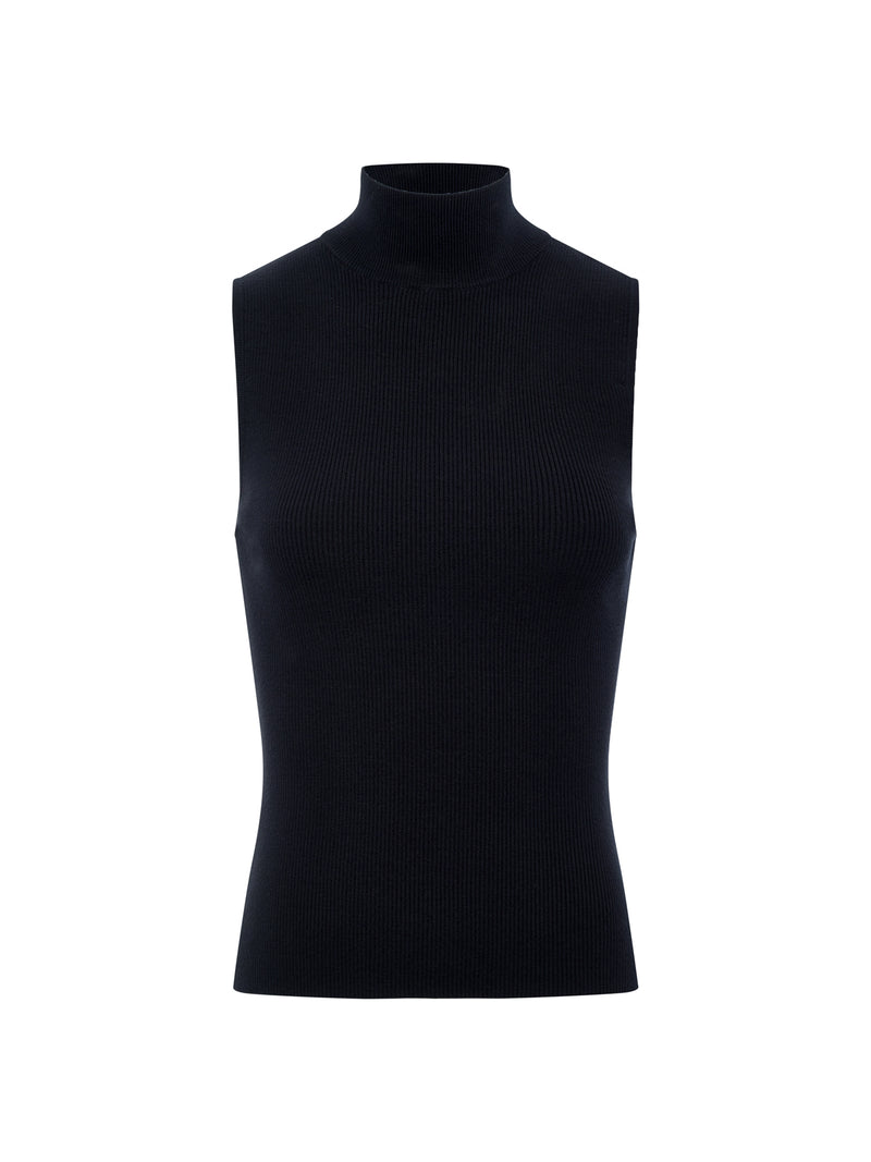 Nova Mock Neck Tank Black alt 6