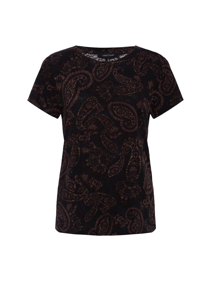The Perfect Tee Cocoa Paisley alt 6