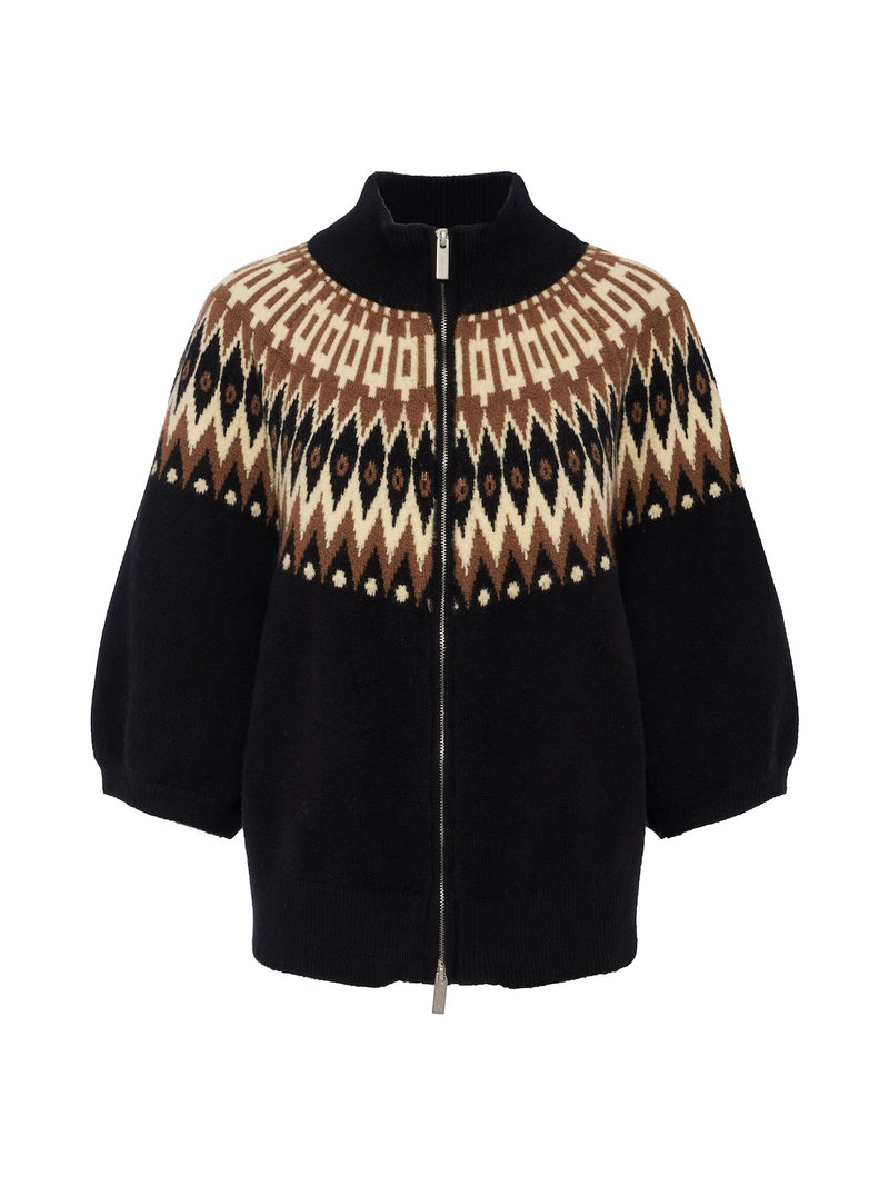 Fairisle Zip Up Poconos Fairisle Petite Sizing alt 4