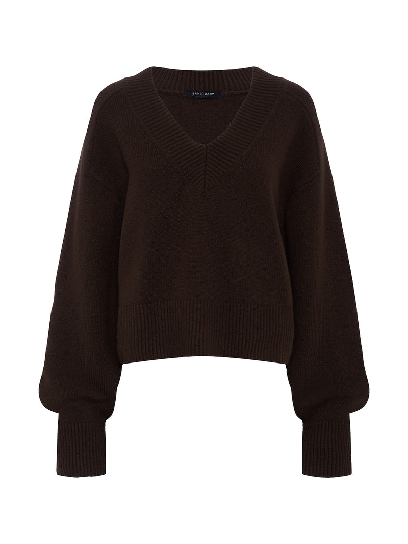 Vanna V-Neck Sweater Espresso Martini alt 5