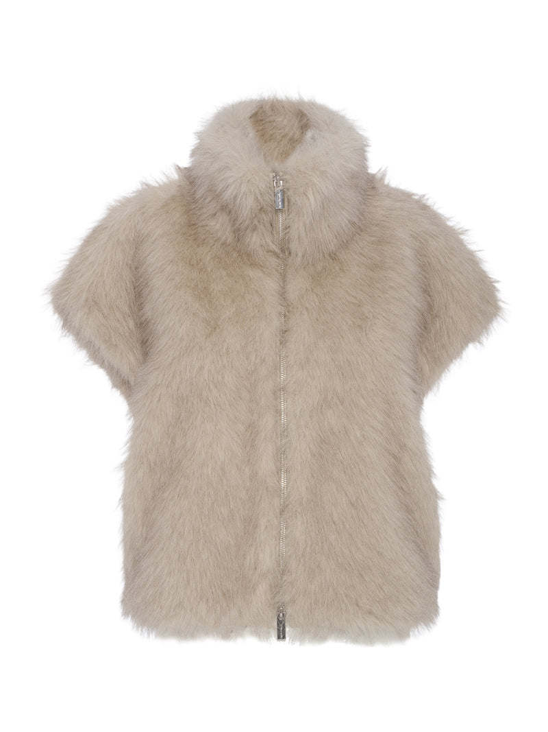 Silky Fur Vest Arctic Hare alt 5