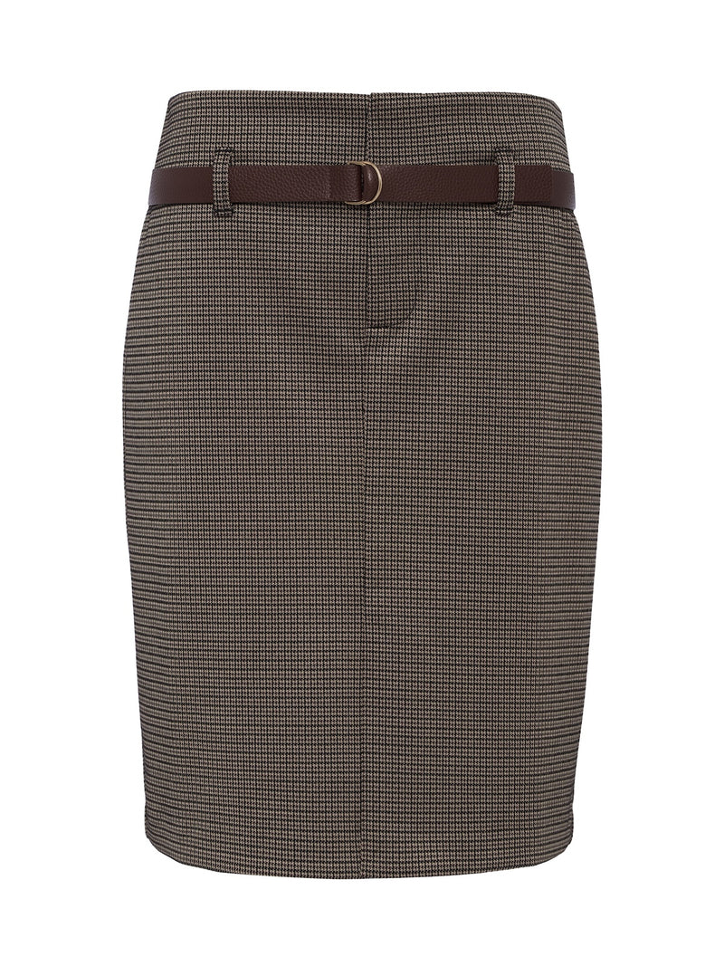 Simone Skirt Bone Micro Check alt 6