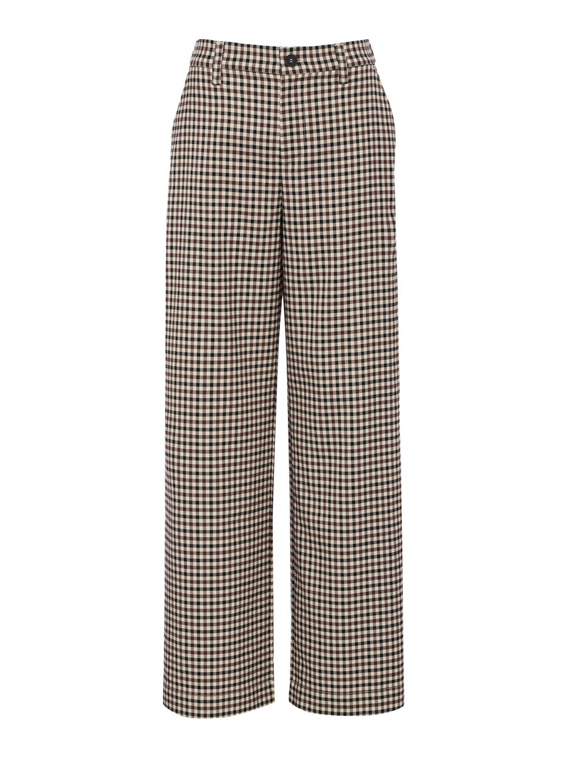 Eloise Trouser Burnt Cocoa Check alt 6