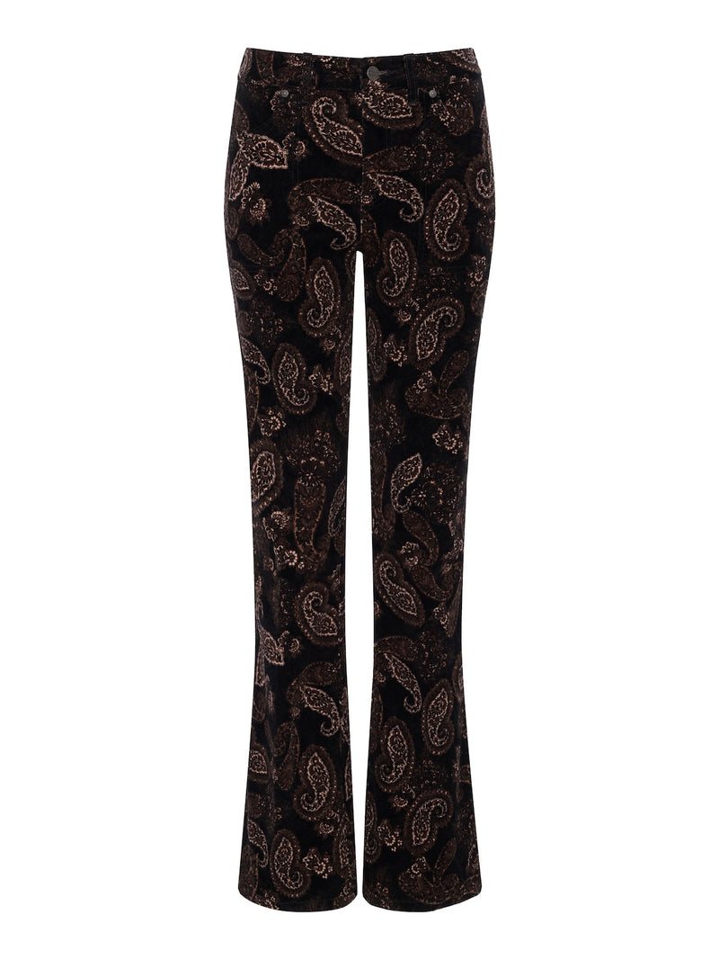 Play Date Corduroy Bootcut Pant Cocoa Paisley alt 5