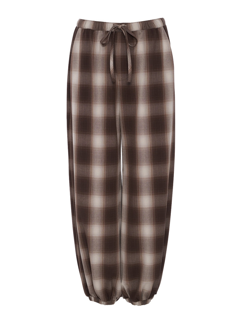 Float On Ballon Pant Cocoa Powder Plaid alt 6