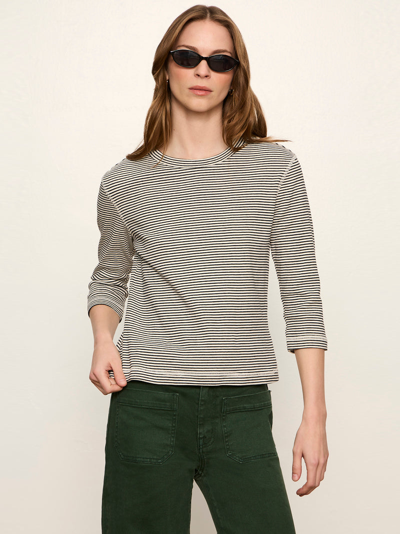 3/4 Mode Tee Chalk French Stripe alt 2