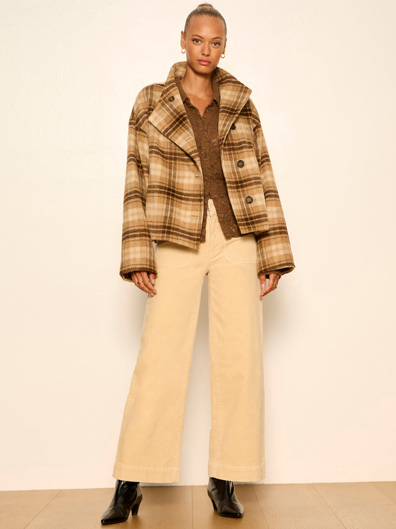 Avery Asymmetrical Jacket Dark Bone Plaid alt 5