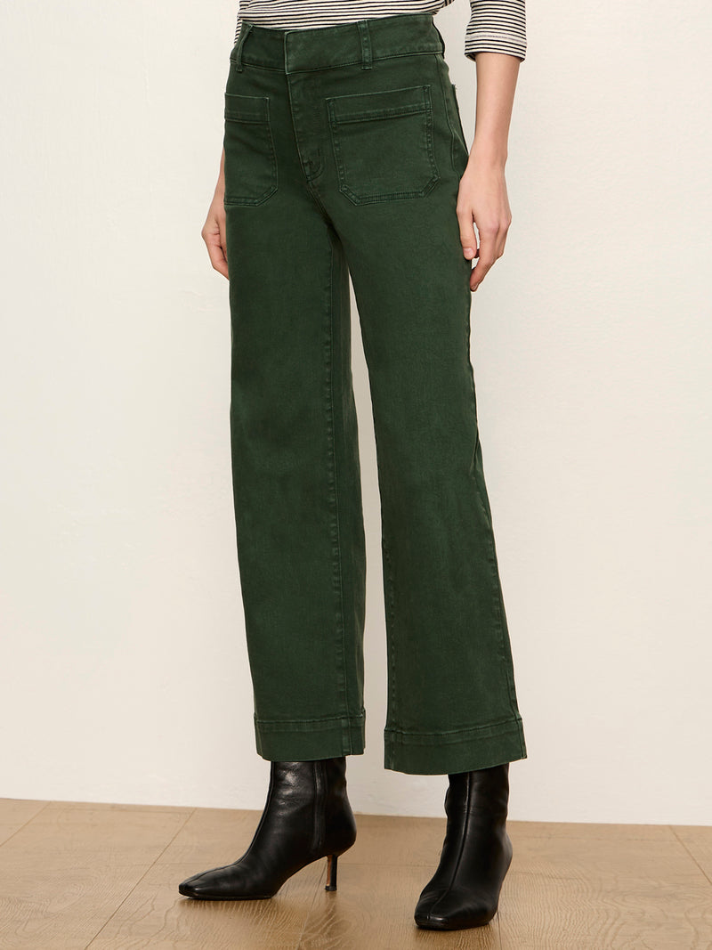 Chelsea Wide Leg Jean Washed Forest alt 1