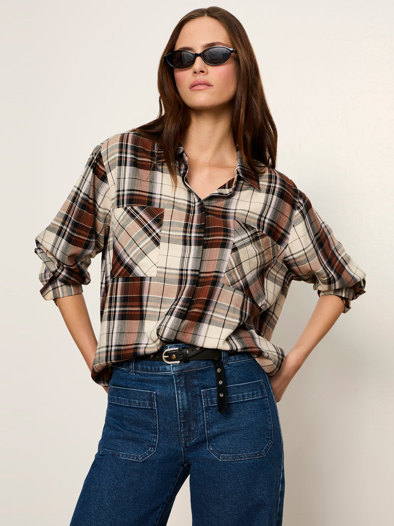 The City Plaid Shirt Haze Plaid