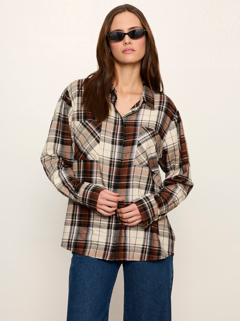 The City Plaid Shirt Haze Plaid alt 1