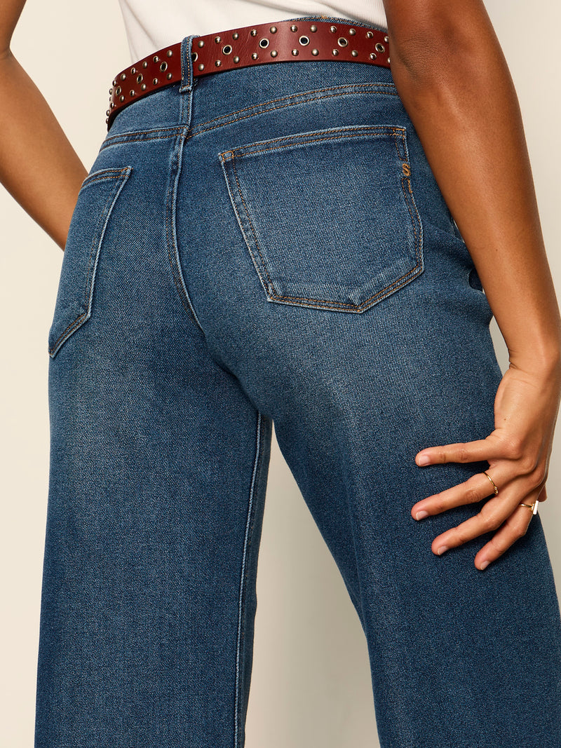 Ekara Crop Jean Dark Wash alt 2