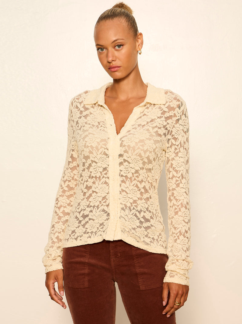 Dreamer Lace Shirt Bone alt 1