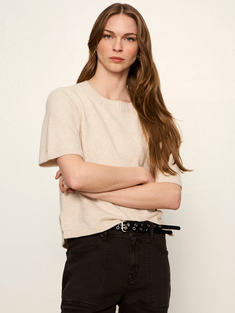 Perfect Sweater Tee Heather Dark Bone