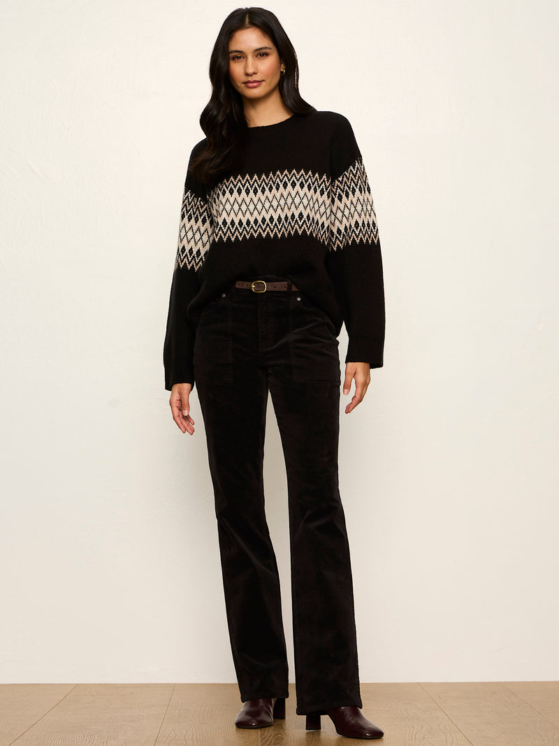Argyle Crew Pullover Black Argyle alt 4