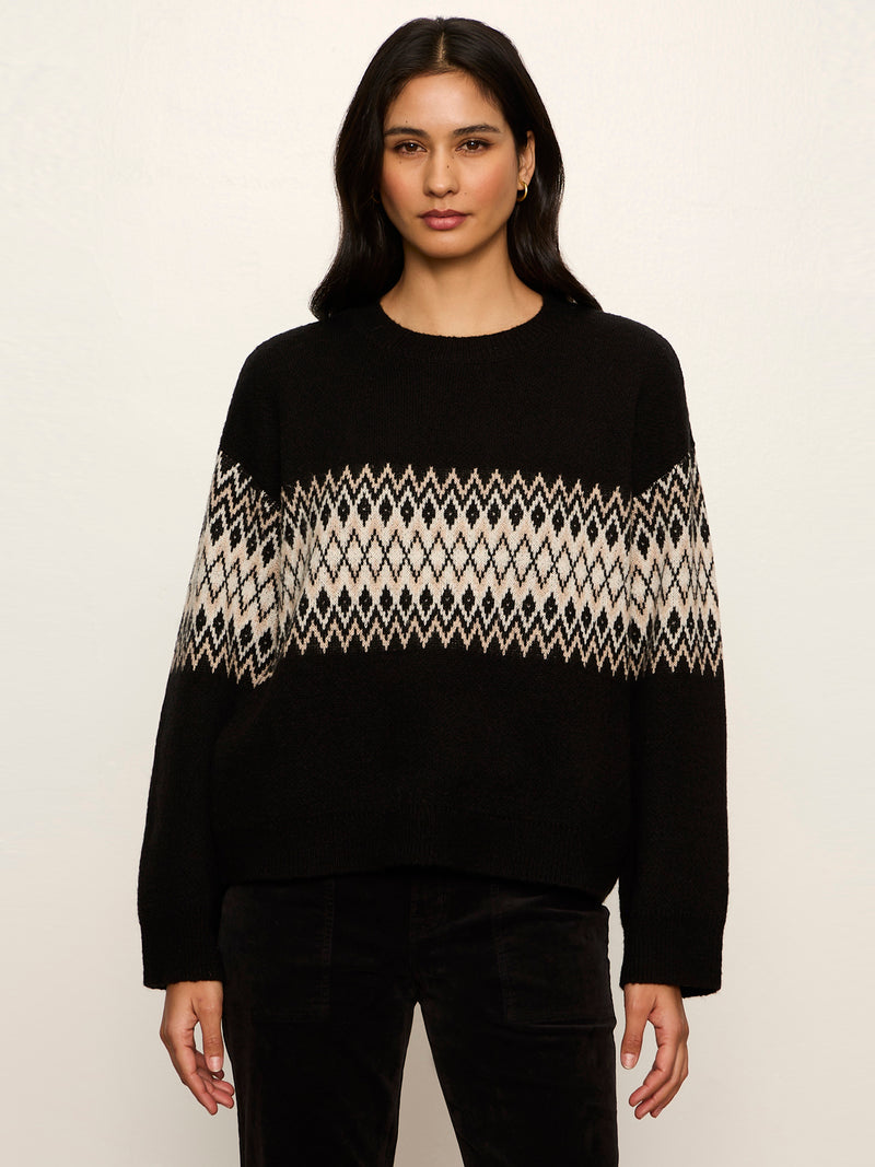 Argyle Crew Pullover Black Argyle alt 1