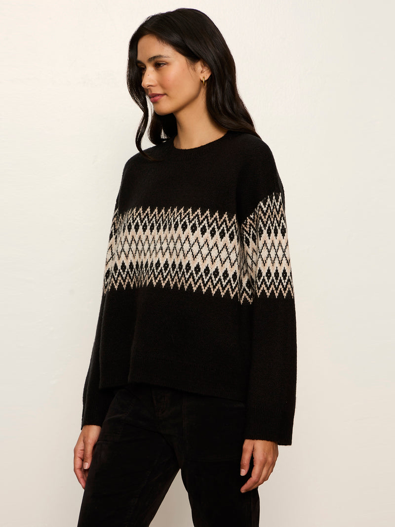 Argyle Crew Pullover Black Argyle alt 2