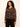 Fitted Mesh Button Down Top Cocoa Paisley Extended Sizing