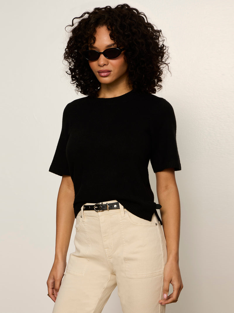 Perfect Sweater Tee Black alt 1