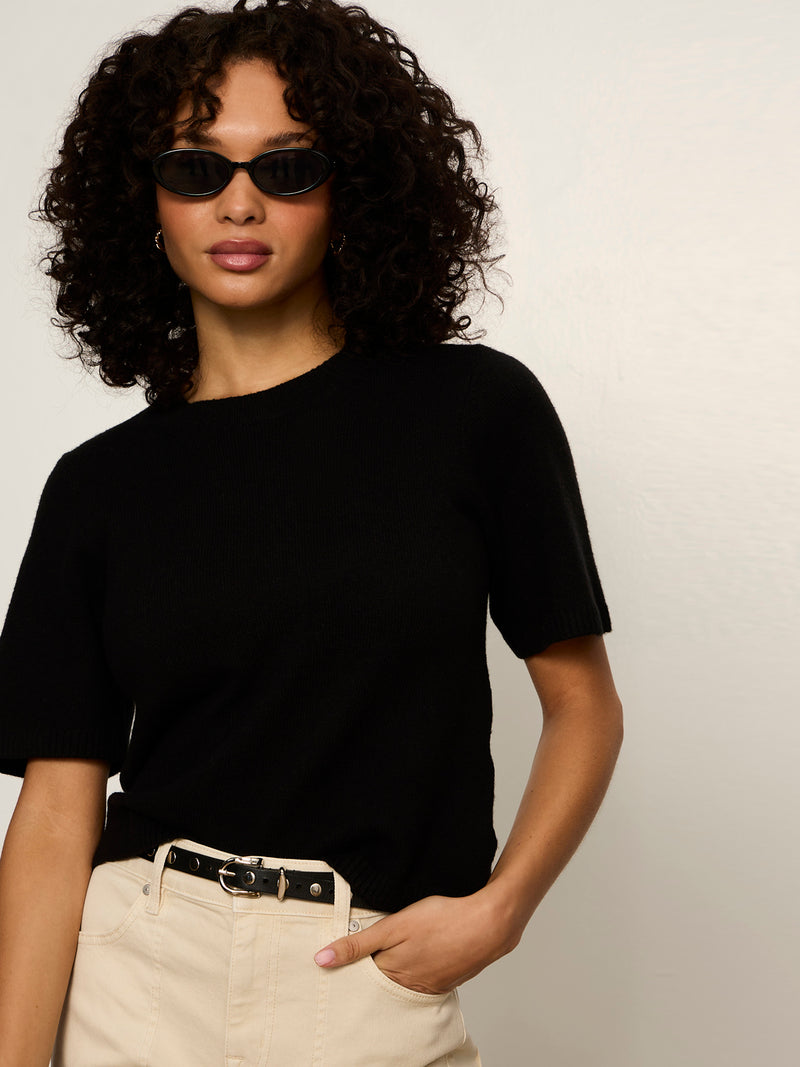 Perfect Sweater Tee Black