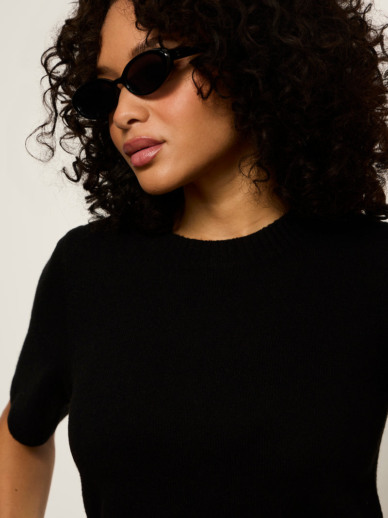Perfect Sweater Tee Black alt 5