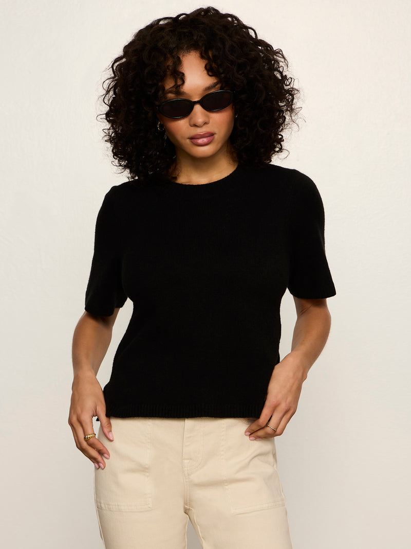 Perfect Sweater Tee Black alt 2