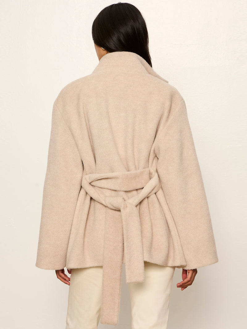 Bundled Wool Coat Bone alt 3