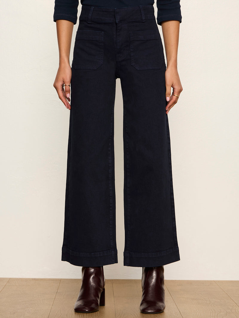 Chelsea Wide Leg Jean Navy Blazer alt 1