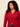 Juno Textured Button Front Top Red Berry Extended Sizing