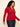 Juno Textured Button Front Top Red Berry Extended Sizing