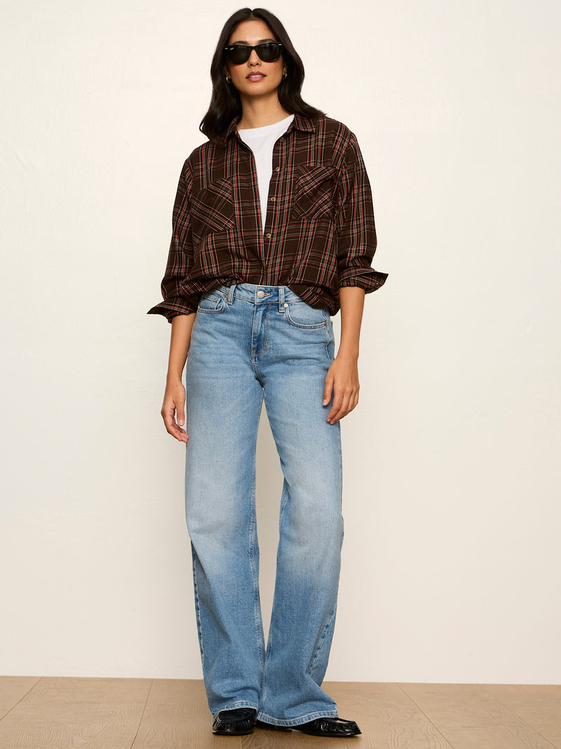 The City Plaid Shirt Espresso Plaid alt 5