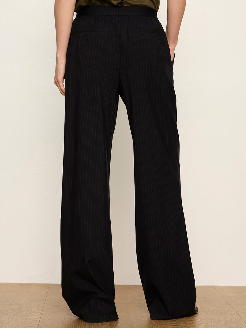 Uplift Pull-On Trouser Navy Pinstripe alt 2