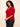 Dolce Notch Neck Tee Red Berry Extended Sizing