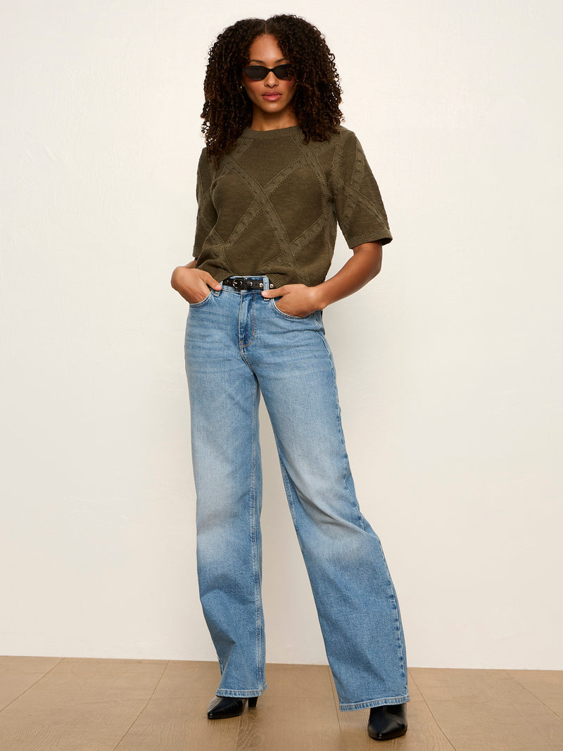 Diamond Stitch Sweater Tee Kalamata alt 5