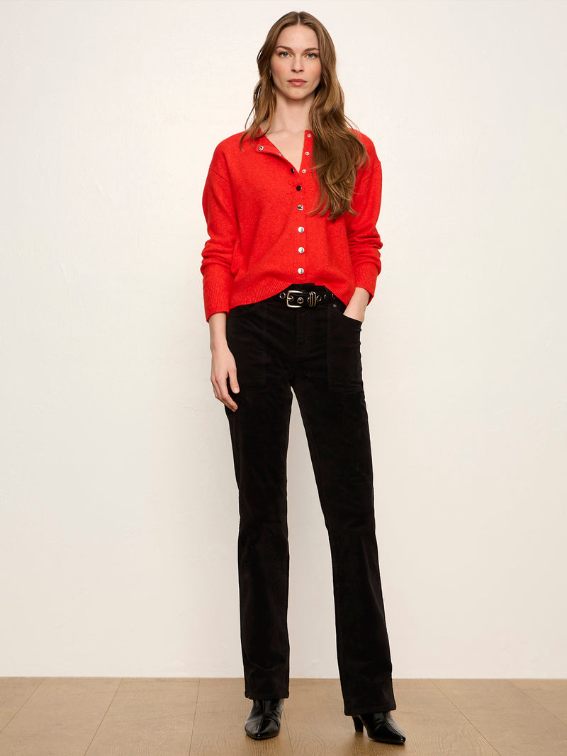 Must Have Snap Cardigan Red Hot alt 5