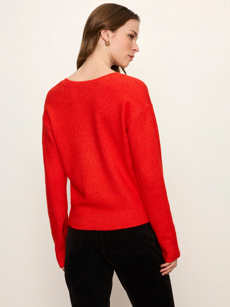 Must Have Snap Cardigan Red Hot alt 3