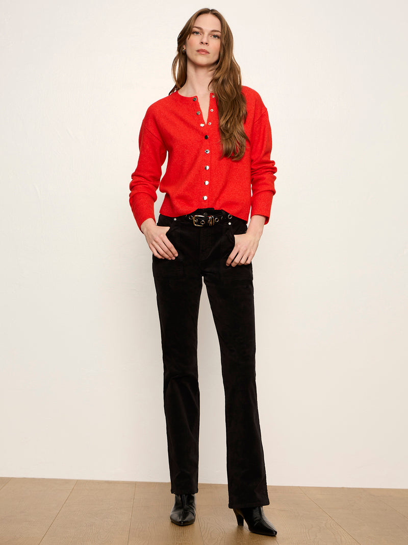Play Date Velveteen Bootcut Pant Black alt 4