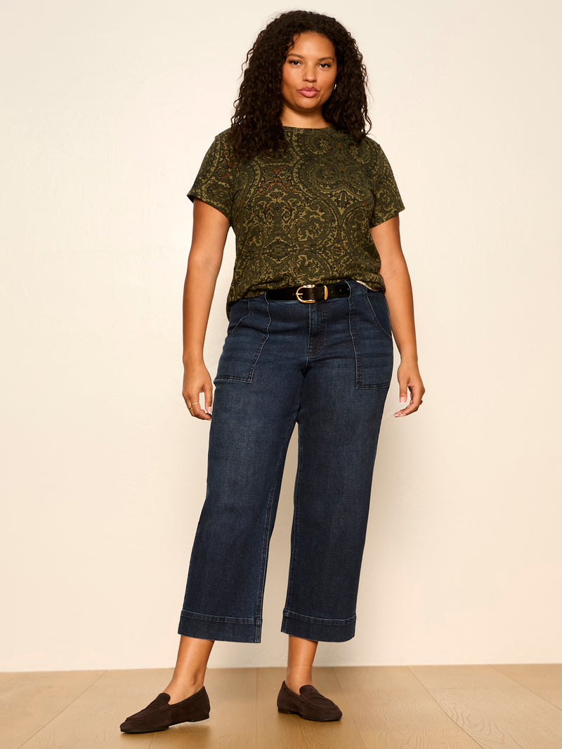 The Perfect Tee Midnight Moss Extended Sizing alt 1