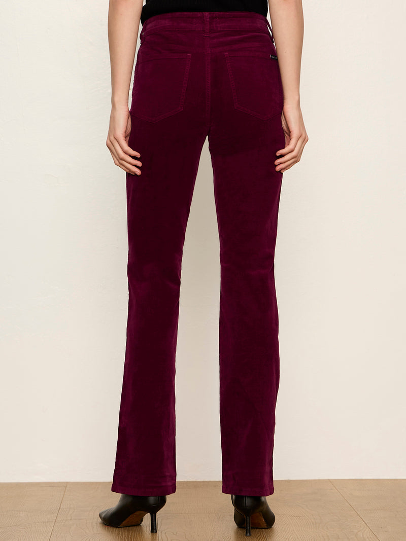 Play Date Velveteen Bootcut Pant Bordeaux alt 2