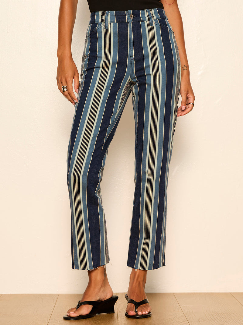 Celeste 90's Straight Crop Jean Pier Stripe alt 1