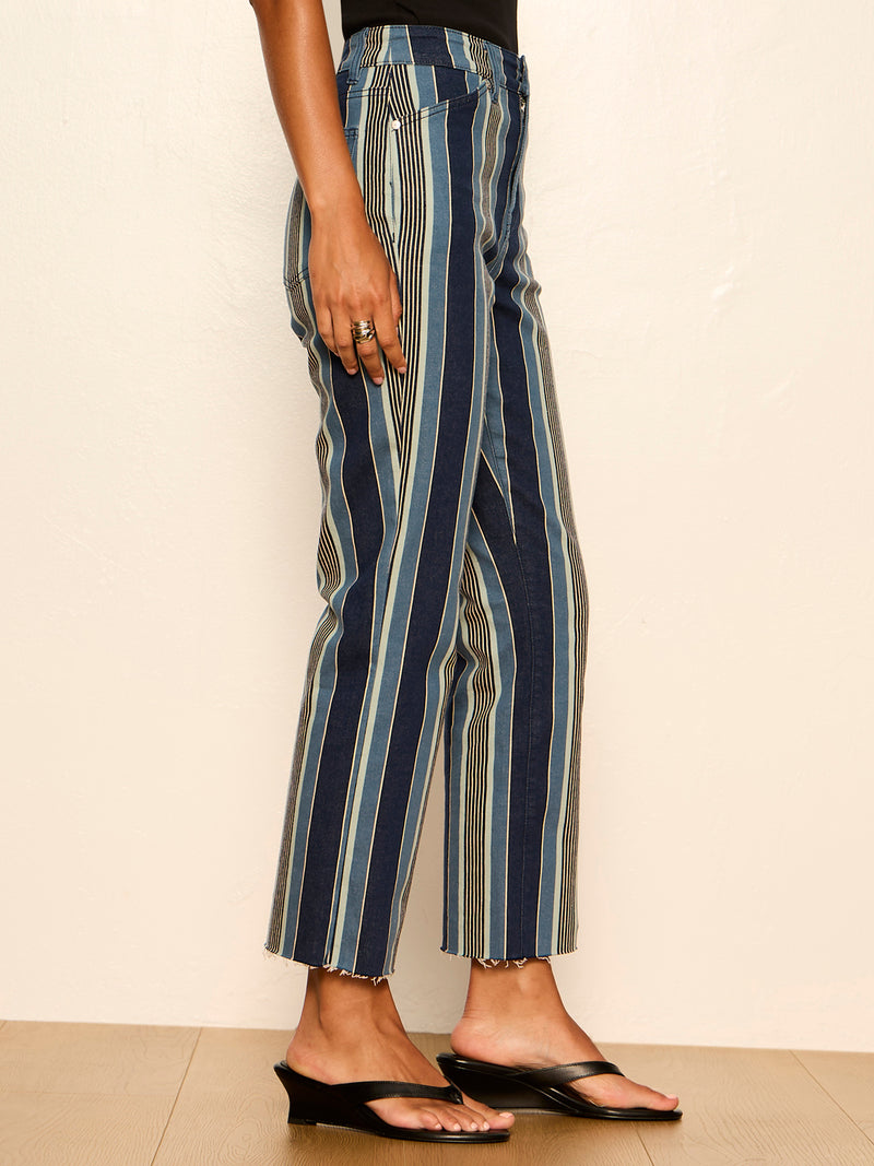 Celeste 90's Straight Crop Jean Pier Stripe alt 3