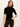 High Neck Ribbed Top Black