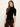 High Neck Ribbed Top Black